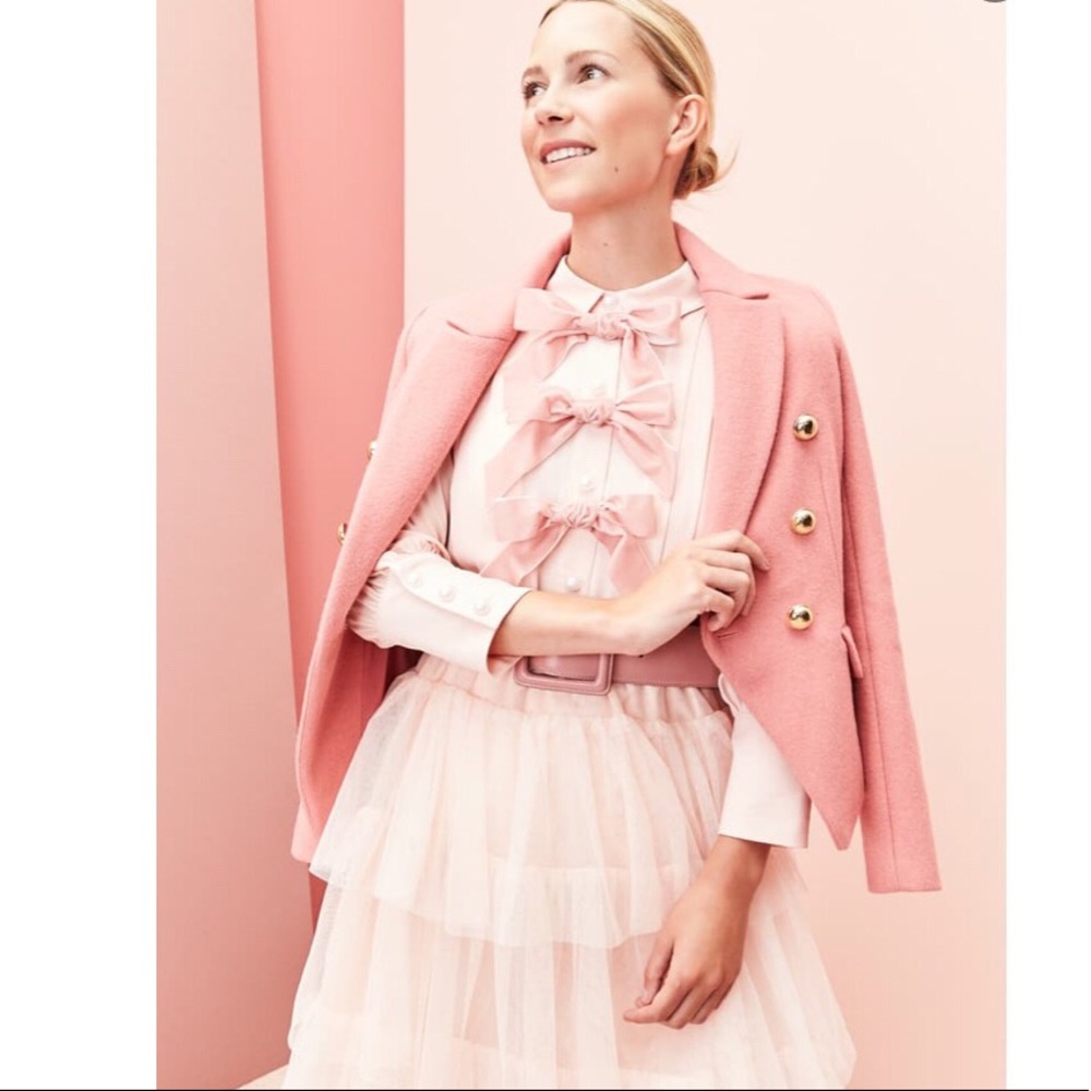 Halogen x Atlantic Pacific bow blouse